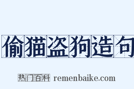 偷猫盗狗造句是什么意思的图片